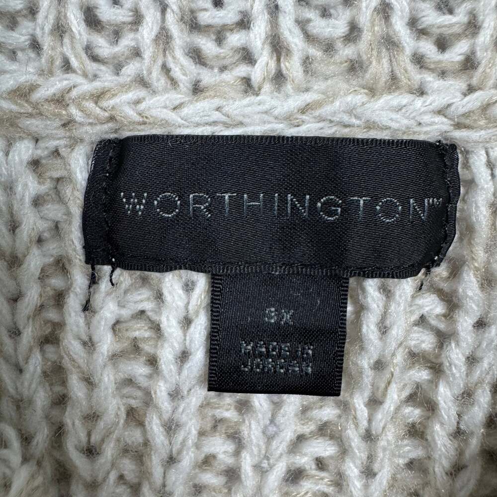 Worthington Lightweight Cable Knit Cowl Neck Sweater Dress Size 3X - Picture 4 of 6